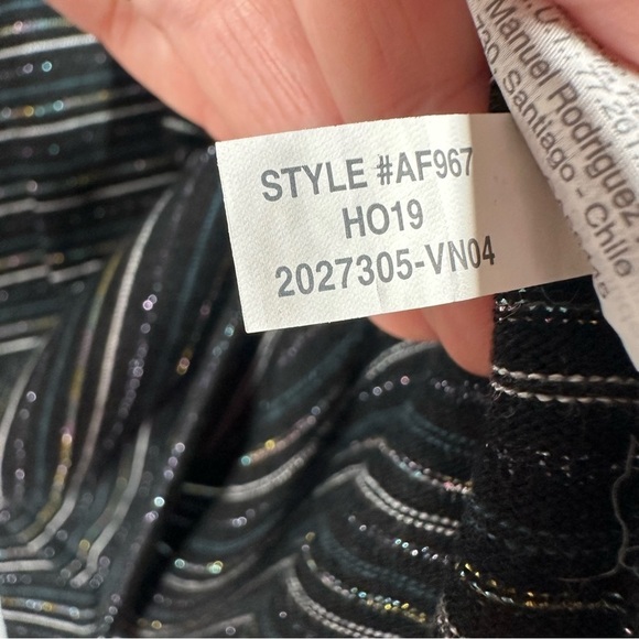 J. Crew Supercozy Turtleneck Top Metallic Stripe Women's Small Black Shirt - Picture 6 of 8